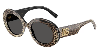 Dolce & Gabbana DG4448 style-color 316387 Top Leo On Black / Dark Grey Lens
