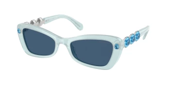 Swarovski SK6033 style-color 102455 Milky Blue / Dark Blue Lens