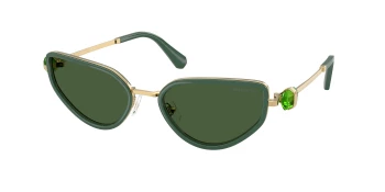 Swarovski SK7027 style-color 403371 Gold / Dark Green / Dark Green Lens