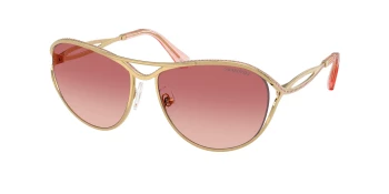Swarovski SK7028 style-color 4004A5 Gold / Pink Gradient Red Lens