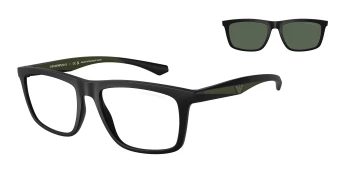 Emporio Armani EA4235 style-color 50011W Matte Black / Clear Lens