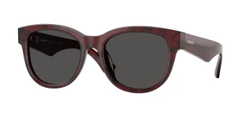 Burberry BE4432U style-color 411587 Check Red / Dark Grey Lens