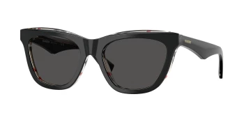 Burberry BE4435F style-color 412187 Top Black On Vintage Check / Dark Grey Lens