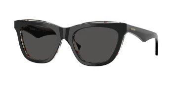 Burberry BE4435 style-color 412187 Top Black On Vintage Check / Dark Grey Lens