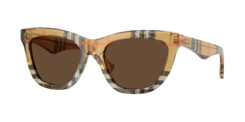 Burberry BE4435 style-color 414673 Check Sand / Dark Brown Lens