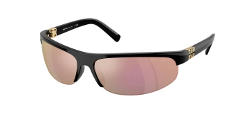 Miu Miu MU A02SF style-color 1AB90J Black / Dark Grey Mirror Pink Lens