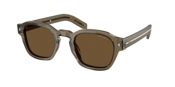 Prada PR A16S style-color 18T70F Transparent Terra / Dark Brown Lens
