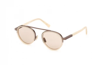 Ermenegildo Zegna EZ0242 style-color 57E Shiny Beige / Shiny Beige / brown brown Lens