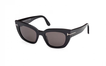 Tom Ford FT1190 Athena style-color 01A Shiny Black / Shiny Black / smoke smoke Lens