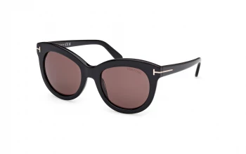 Tom Ford FT1189 Odette style-color 01E Shiny Black / Shiny Black / brown brown Lens