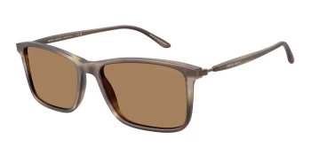 Giorgio Armani AR8218 style-color 6167M4 Matte Striped Brown / Photo Brown Transitions Lens