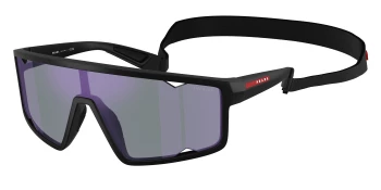 Prada Linea Rossa PS A03S style-color 1BO10J Matte Black / Dark Blue Mirror Violet Lens