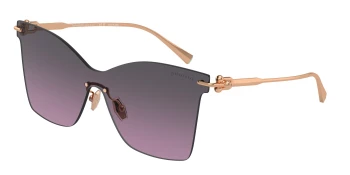Tiffany TF3103K style-color 62144Q Rose Gold Plated / Light Violet Gradient Grey Lens