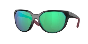 Costa Del Mar 6S9110 MAYFLY 06S9110 style-color 911002 Matte Black / Green Mirror Lightwave Glass Lens