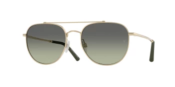 Oliver Peoples OV1346S R-10 0OV1346S style-color 52452A Brushed Gold / Forest Gradient Lens