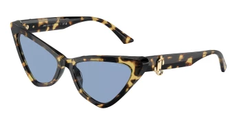 Jimmy Choo JC5008 style-color 500472 Yellow Havana / Light Blue Lens