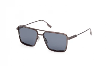 Ermenegildo Zegna EZ0257 style-color 37V Matte Dark Bronze / Matte Dark Bronze / blue blue Lens