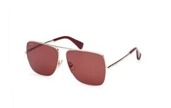 Max Mara MM0121 MENTON3 style-color 32S Shiny Pale Gold / Shiny Pale Gold / bordeaux bordeaux Lens