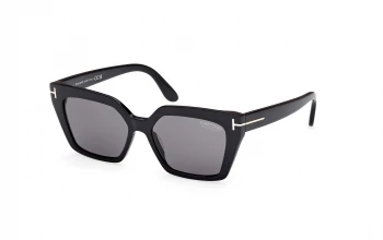 Tom Ford FT1030 style-color 01D Shiny Black / Shiny Black / smoke polarized smoke polarized Lens