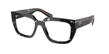 Prada PR A03V style-color 15O1O1 Havana Black Transparent