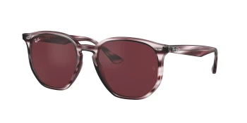 Ray-Ban RB4306 style-color 643175 Striped Bordeaux Havana / Dark Violet Lens
