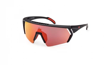 Adidas Sport SP0063 style-color 02U Matte Black / Matte Black / bordeaux mirror bordeaux mirror Lens