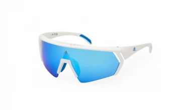 Adidas Sport SP0063 style-color 24X Matte White / Matte White / blue mirror blue mirror Lens