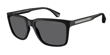Emporio Armani EA4047 style-color 506381 Rubber Black / Grey Polarized Lens