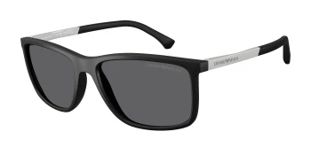 Emporio Armani EA4058 style-color 506381 Rubber Black / Grey Polarized Lens