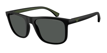 Emporio Armani EA4129 style-color 504287 Matte Black / Grey Lens