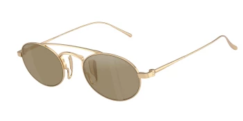 Giorgio Armani AR6161T style-color 30130W Pale Gold Plated / Clear Mirror Real Yellow Gold Lens