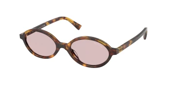 Miu Miu MU 04ZSF style-color 14L4I0 Honey Havana / Pink Lens