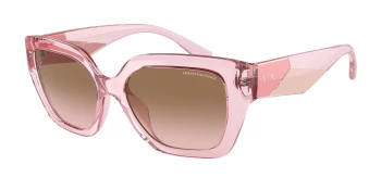 Armani Exchange AX4125SU style-color 833911 Shiny Transparent Pink / Pink Gradient Grey Lens