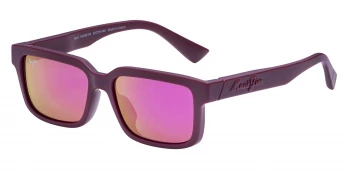 Maui Jim HIAPO ASIAN FIT style-color P655-04 Matte Burgundy / MAUI Sunrise Lens