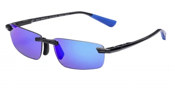 Maui Jim &lsquo;ILIKOU style-color B630-02 Shiny Black With Blue / Blue Hawaii Lens