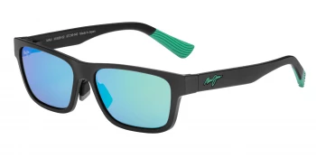 Maui Jim KEOLA style-color GM628-02 Matte Black / MAUIGreen Lens