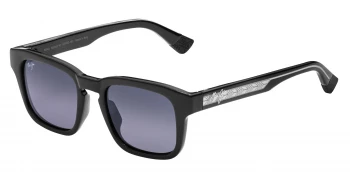 Maui Jim MALUHIA style-color GS643-14 Shiny Black W in Trans Light Grey / Neutral Grey Lens