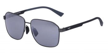 Maui Jim &lsquo;ONIPA&lsquo;A ASIAN FIT style-color Matte Gunmetal With Black / Dual Mirror Silver to Black Lens