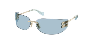 Miu Miu MU A51S style-color ZVN10P Pale Gold / Light Blue Lens