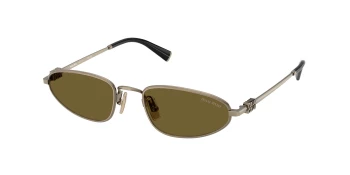 Miu Miu MU A52S style-color 26C09Z Old Gold / Dark Brown Lens