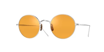 Oliver Peoples OV1293ST G. PONTI-3 style-color 5254N9 Brushed Chrome / Amber Brown Polar Lens
