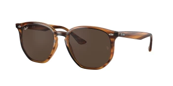 Ray-Ban RB4306 style-color 820/73 Striped Red Havana / Dark Brown Lens