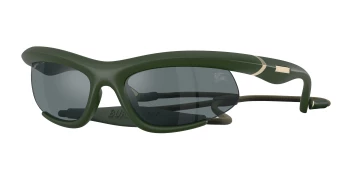 Burberry BE4462 style-color 41556G Rubber Green / Grey Mirror Black Lens
