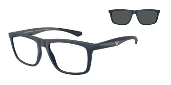 Emporio Armani EA4235 style-color 61851W Matte Blue / Clear Lens