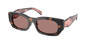 Prada PR B05SF style-color 23A60B Mauve Tortoise / Light Brown Lens