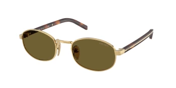 Prada PR B53S style-color 5AK09Z Gold / Dark Brown Lens