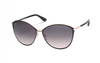 Tom Ford FT0320 style-color 28D Shiny Rose Gold / Matte Black / smoke polarized smoke polarized Lens