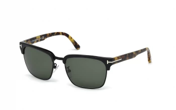 Tom Ford FT0367 River style-color 02B Matte Black / Coloured Havana / gradient smoke gradient smoke Lens