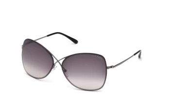 Tom Ford FT0250 style-color 08C Shiny Gunmetal / Shiny Gunmetal / smoke mirror smoke mirror Lens