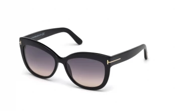 Tom Ford FT0524 style-color 01B Shiny Black / Shiny Black / gradient smoke gradient smoke Lens